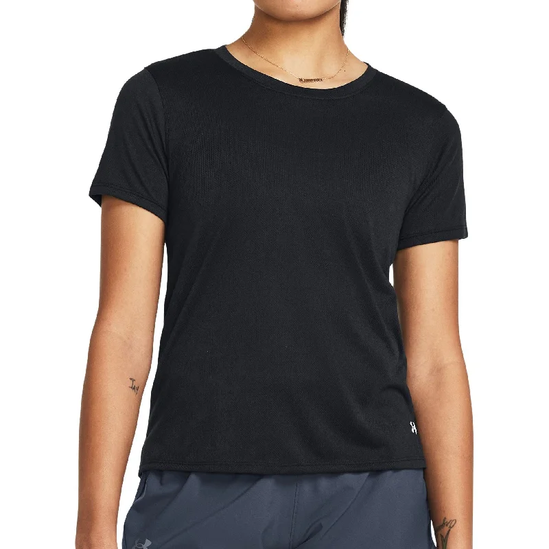 Women's Evening Wear Attire Under Armour Launch Splatter Short Sleeve Womens Running Top - Black Women's Evening Wear Attire Under Armour Launch Splatter Short Sleeve Womens Running Top - Black