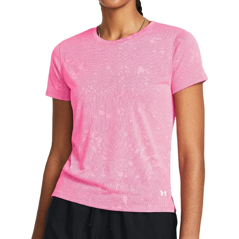 Women's Stylish Professional Garments Under Armour Launch Splatter Short Sleeve Womens Running Top - Pink Women's Stylish Professional Garments Under Armour Launch Splatter Short Sleeve Womens Running Top - Pink