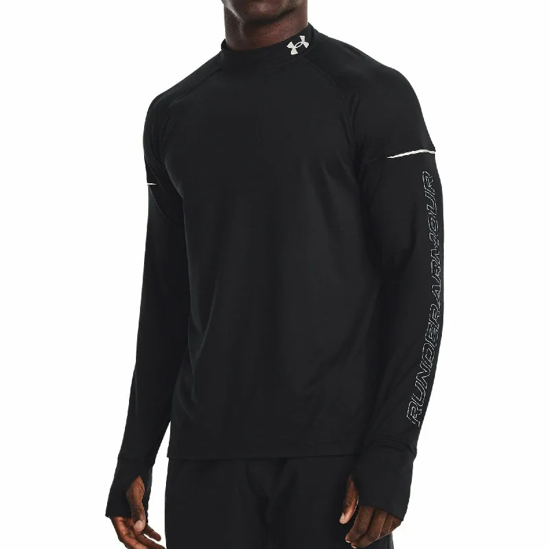 Affordable Women's Garments Under Armour OutRun The Cold Long Sleeve Mens Running Top - Black