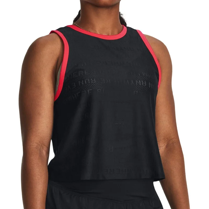 Women's Vacation Outfit Set Under Armour Run Everywhere Womens Running Vest Tank Top - Black Women's Vacation Outfit Set Under Armour Run Everywhere Womens Running Vest Tank Top - Black
