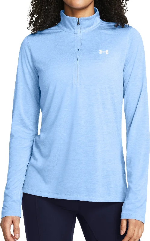 Women's Chic Outerwear Garments Under Armour Tech Twist Half Zip Long Sleeve Womens Training Top - Blue