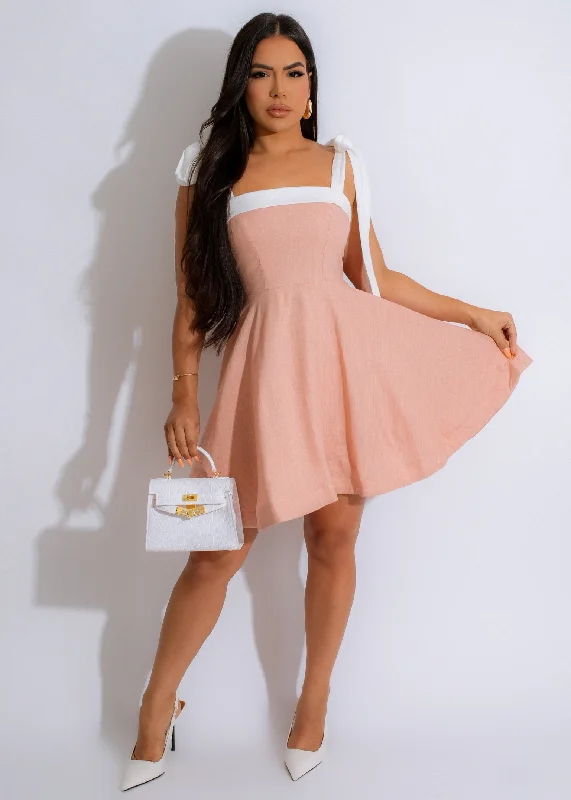 Casual Garments For Women All For Me Linen Mini Dress Pink