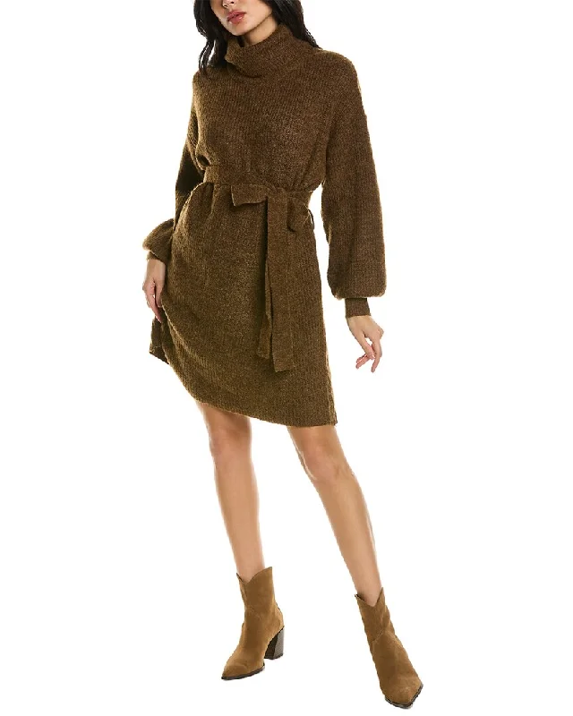 Stylish Women's Garments For Holidays ANNA KAY Turtleneck Knit Wool-Blend Dress