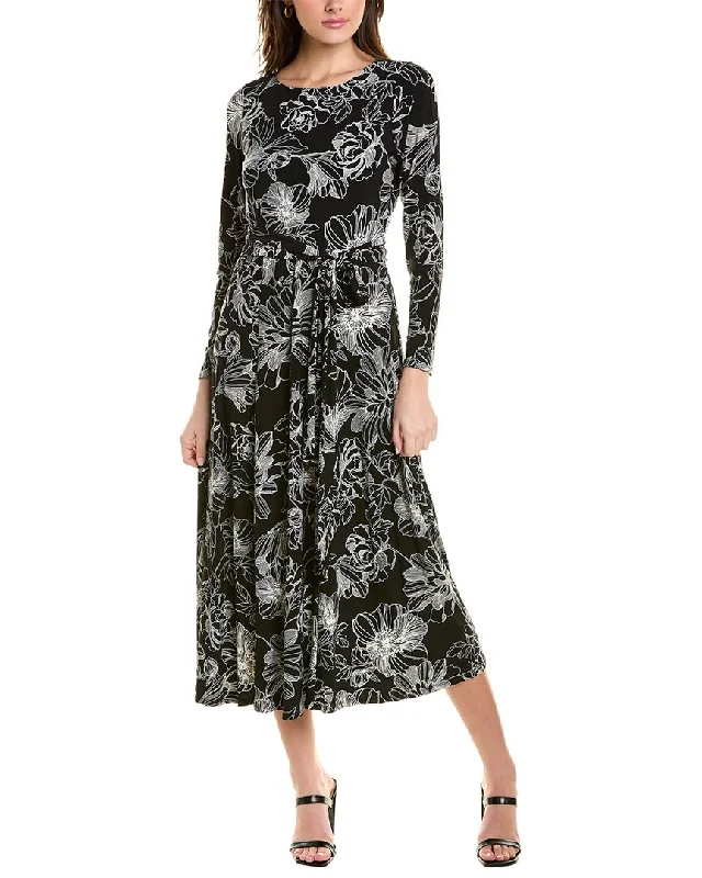 Women's Plus-Size Garments Anne Klein Floral Midi Dress