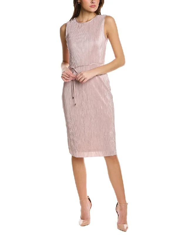 Women's Transitional Apparel Anne Klein Pleated Charm Midi Dress