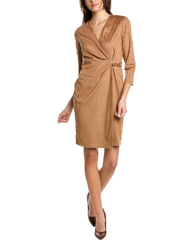 Women's Night-Out Clothes Anne Klein Suede Wrap Dress