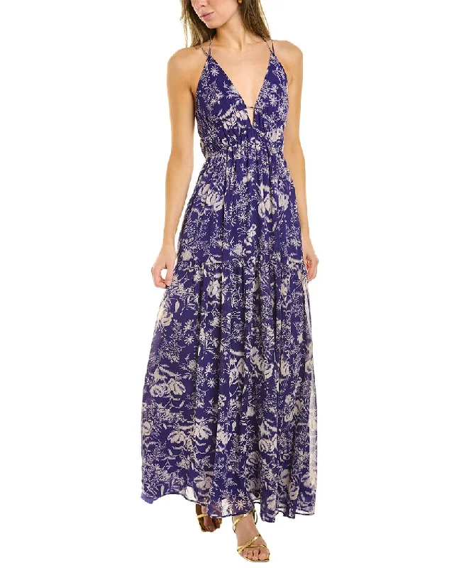 Affordable Women's Clothing ba&sh Tie-Back Maxi Dress