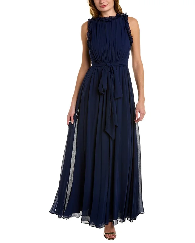 Women's Cozy Clothes Badgley Mischka Ruffle Trim Gown