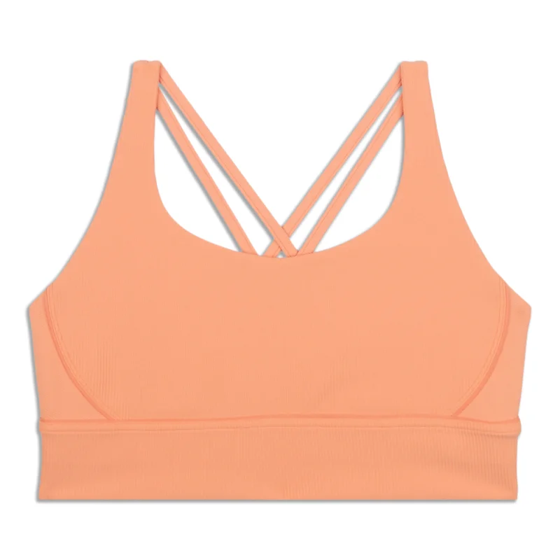 Stylish Women's Outfit lululemon Energy Ribbed Longline Bra Medium Support, B–D Cups - Resale