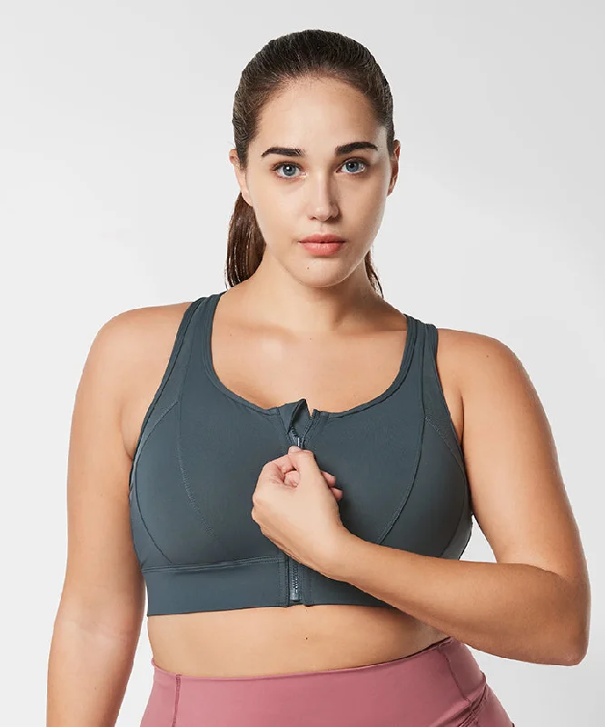 Women's Sporty Chic Clothes Power Cross Racerback Running Bra | Women's High Support Sports Bra (Plus Size)