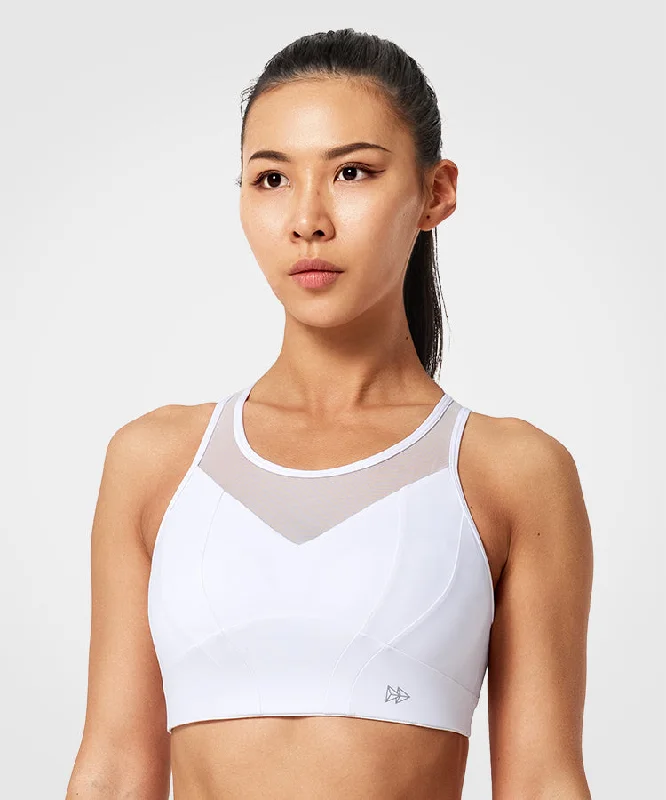 Women's Clothing For Outdoor Activities Power Mesh Racerback Padded Running Bra | Women's High Support Sports Bra