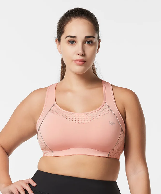 Classic Women's Clothing Styles Sculpt Racerback Line Padded Running Bra | Women's High Support Sports Bra (Plus Size)