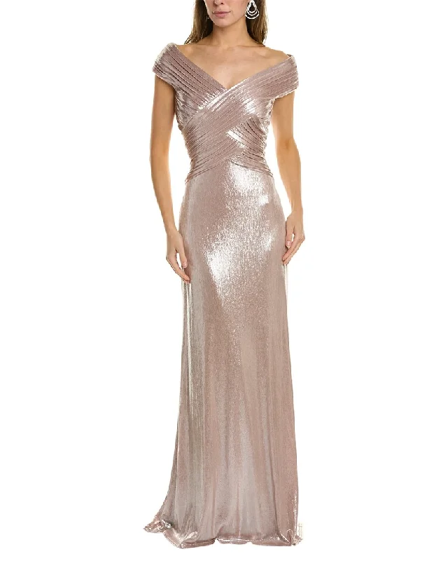 Women's Night-Out Clothes Tadashi Shoji Pleated Bodice Gown