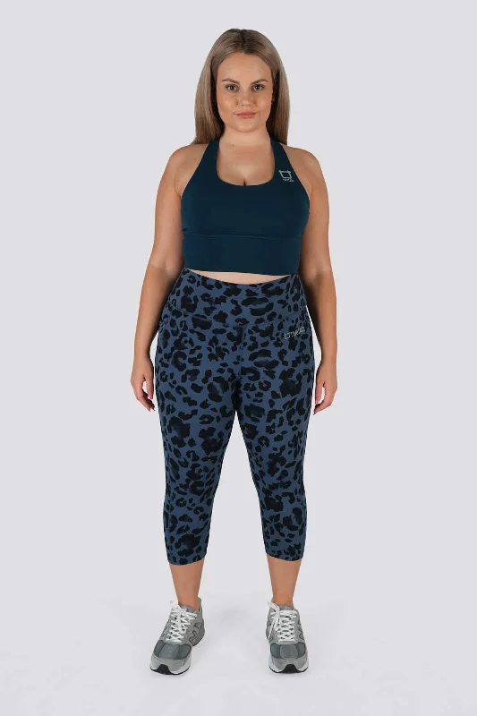 Women's Occasion Wear Apparel Meraki Leopard 7/8 Highwaisted Leggings - Slate Blue